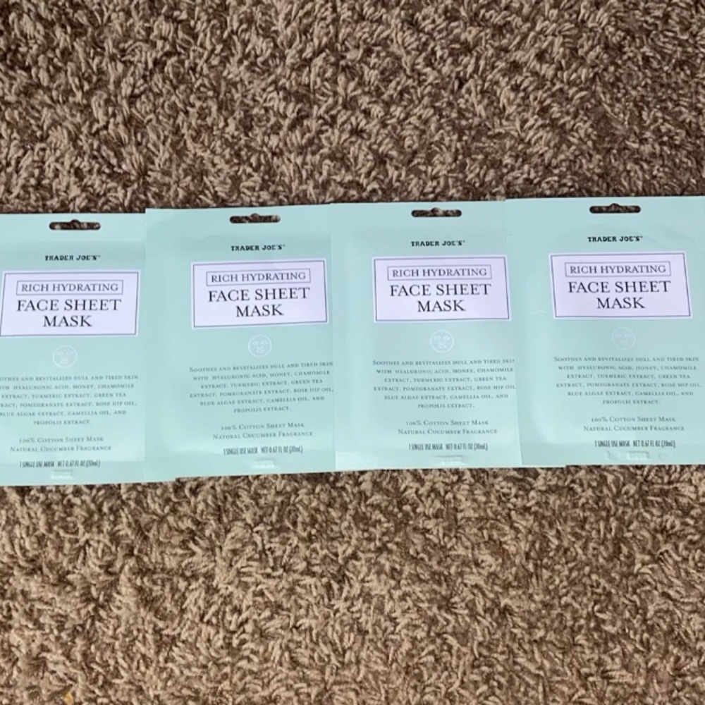 4 Trader Joe’s rich hydrating face sheet mask